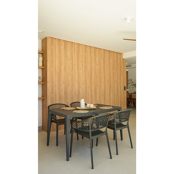 Mesa de jardín Master (L x An x Al: 140 x 80 x 75 cm, Polipropileno, Rectangular, Antracita) | BAUHAUS