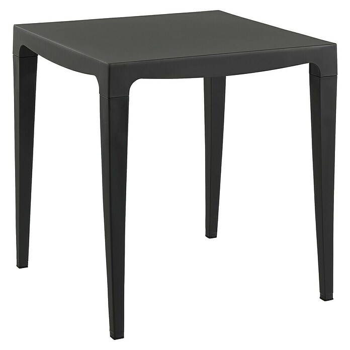 Mesa de jardín Master (L x An x Al: 70 x 70 x 75 cm, Polipropileno, Cuadrado, Antracita) | BAUHAUS