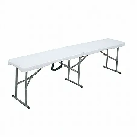 Floordirekt  Klappbank Chiba - Klappbare Sitzbank 183 cm - in Weiß - Wetterfest