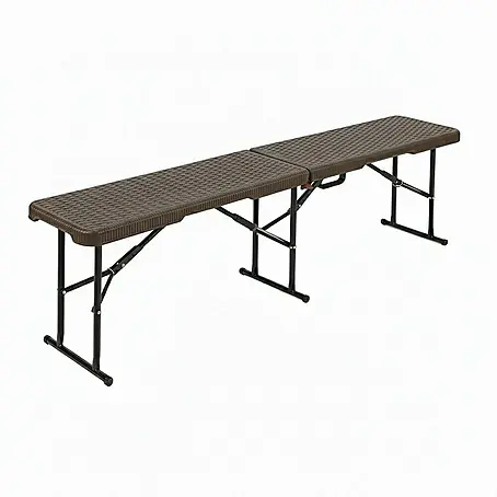 Floordirekt  Klappbank Kagawa - Klappbare Sitzbank 183 cm - in Braun - Wetterfest