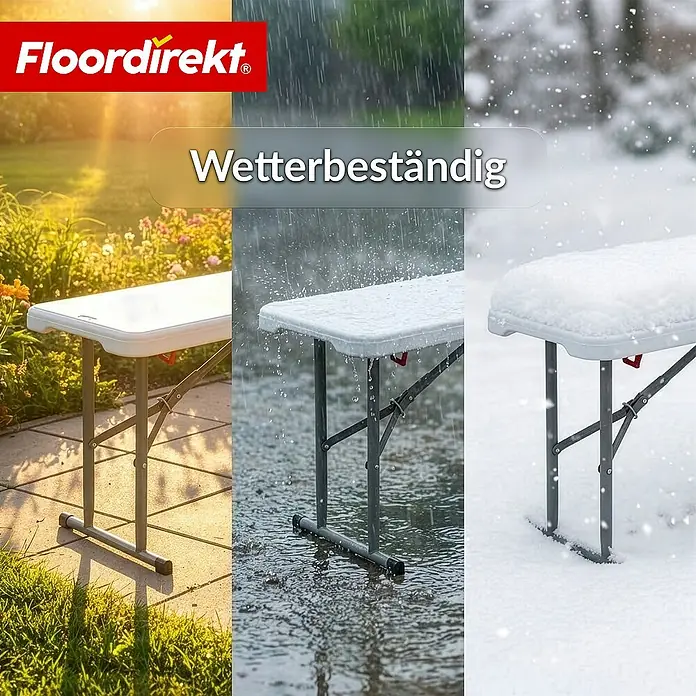 Floordirekt Klappbank Chiba - Klappbare Sitzbank 183 cm - in Wei -  Wetterfest online kaufen bei BAUHAUS