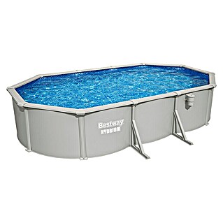 Bestway Opzetzwembad Hydrium Set 610 (l x b x h: 610 x 366 x 122 cm, Grijs, 19.929 l)
