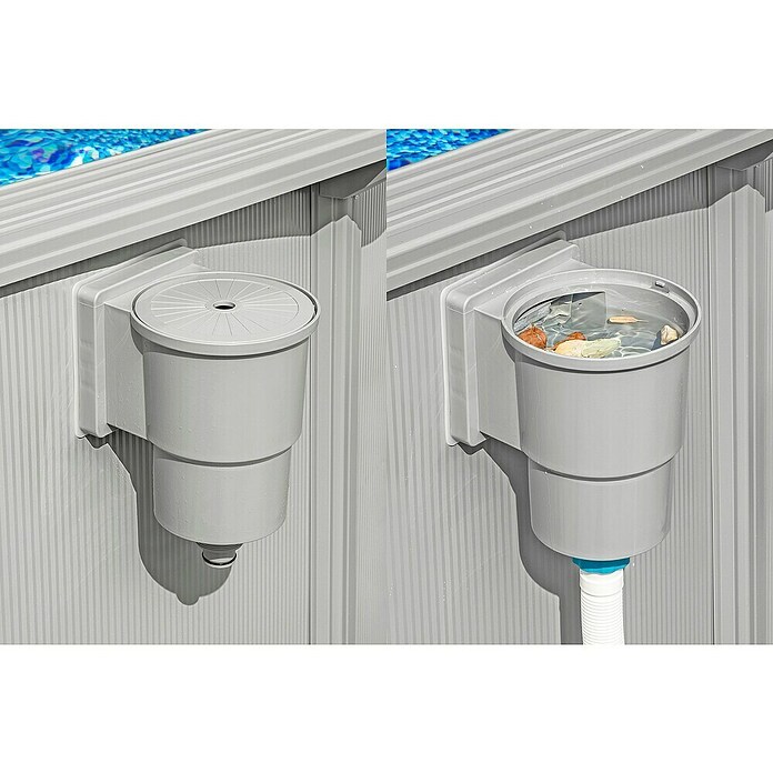Bestway Opzetzwembad Hydrium Set 305 (Ø x h: 305 x 122 cm, Grijs, 7.630 l) | BAUHAUS