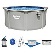 Bestway Opzetzwembad Hydrium Set 305 (Ø x h: 305 x 122 cm, Grijs, 7.630 l) | BAUHAUS