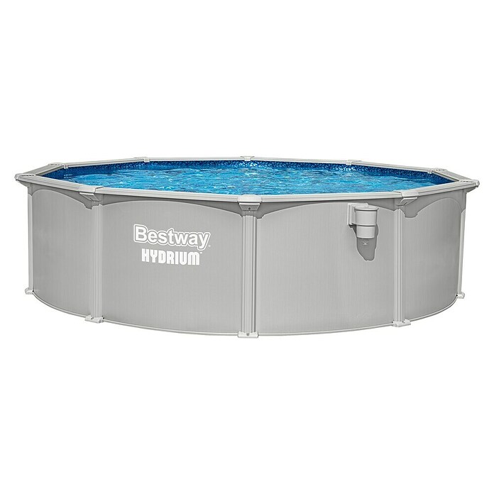 Bestway Opzetzwembad Hydrium Set 457 (Ø x h: 457 x 122 cm, Grijs, 17.430 l) | BAUHAUS