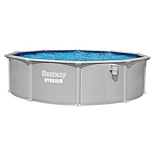 Bestway Opzetzwembad Hydrium Set 457 (Ø x h: 457 x 122 cm, Grijs, 17.430 l)