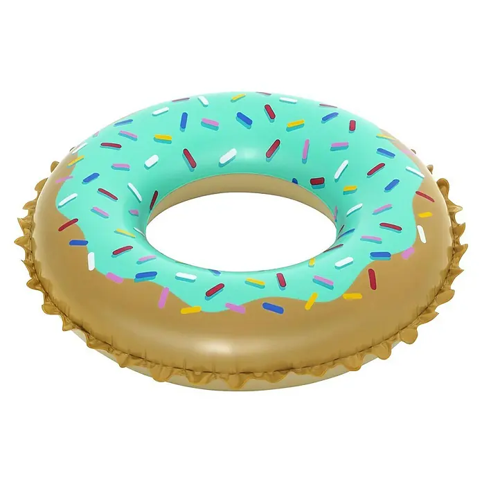 Bestway Schwimmring Donut - Braun/Türkis - Aufblasbarer Donut-Schwimmring mit beige-farbenem Teig und mintgrüner Glasur mit bunten Streuseln.