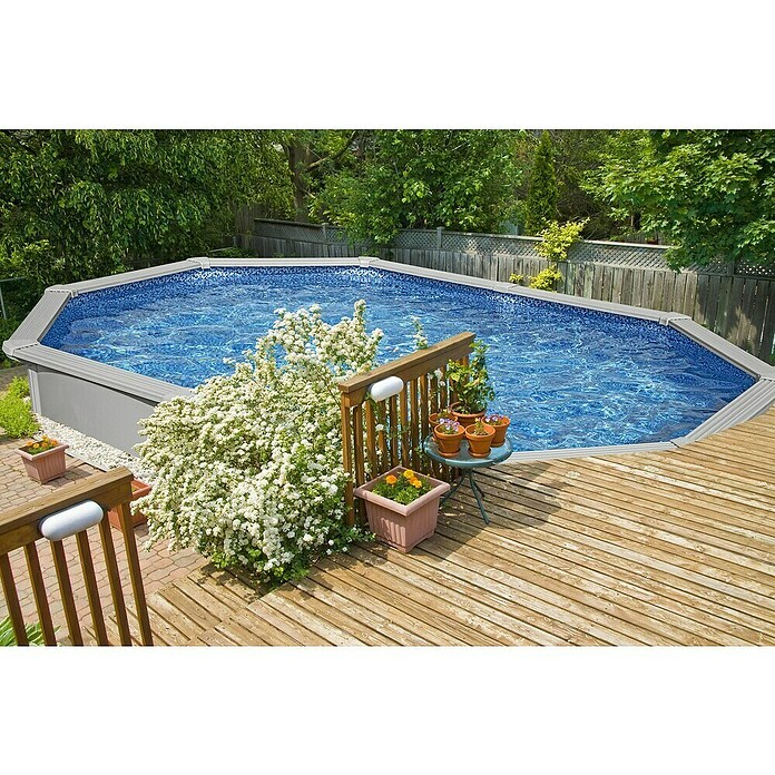 Bestway Opzetzwembad Hydrium Set 500 (l x b x h: 500 x 366 x 122 cm, Grijs, 16.296 l) | BAUHAUS