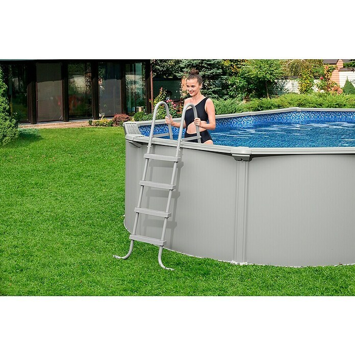 Bestway Opzetzwembad Hydrium Set 500 (l x b x h: 500 x 366 x 122 cm, Grijs, 16.296 l) | BAUHAUS
