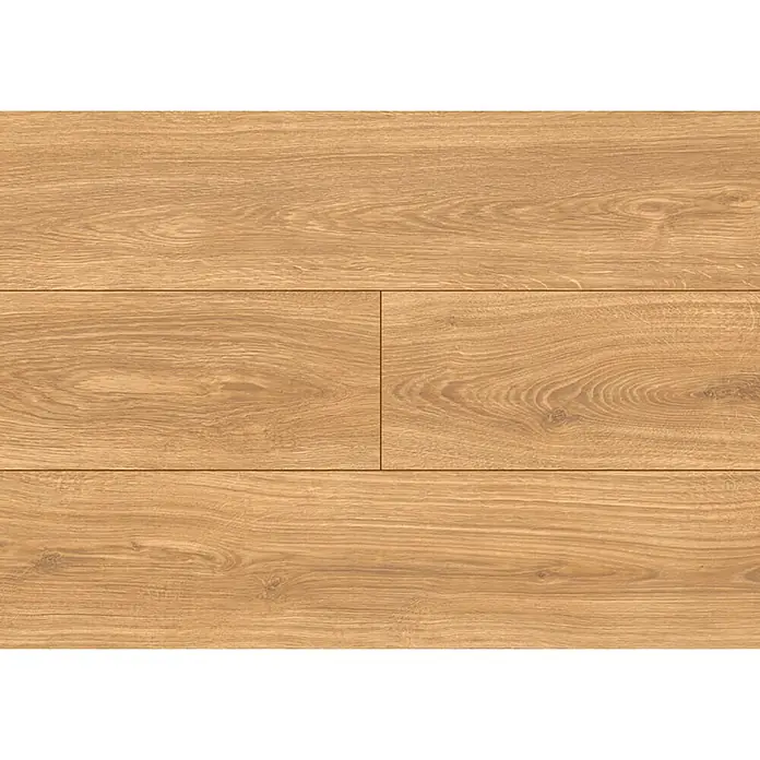 LOGOCLIC Laminado Hidro Roble Strom - 1.380 x 191 x 12 mm, Marrón, AC5 - Suelo de madera clara con veta natural.