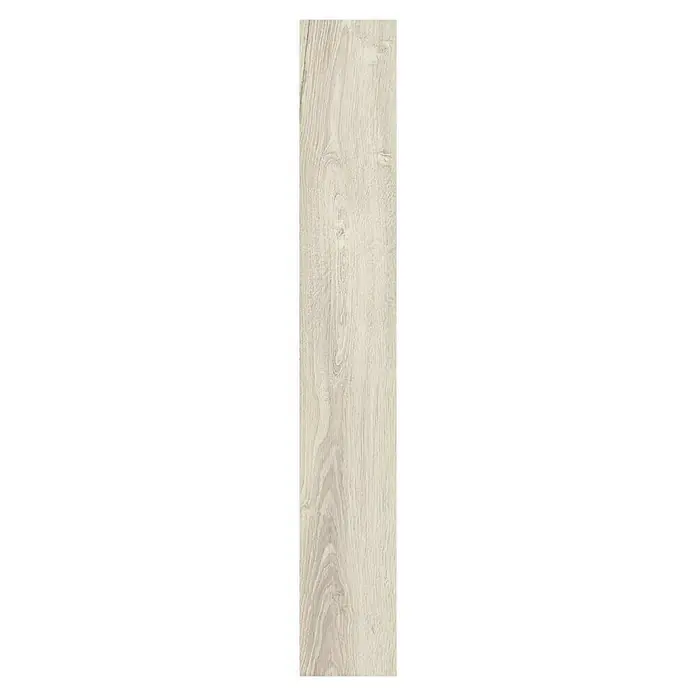LOGOCLIC Laminado Roble Silva - 1.380 x 193 x 10 mm, Beige, AC5 - Textura de madera beige clara con veta visible, adecuada para suelos o paneles.