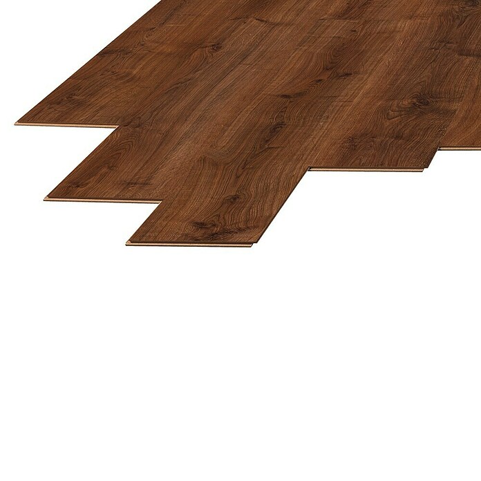 LOGOCLIC Laminado Roble Arabica (1.380 x 193 x 8 mm, Marrón, AC4) | BAUHAUS