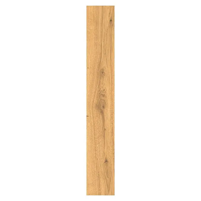 LOGOCLIC Laminado Hidro Roble Norden - 1.380 x 191 x 8 mm, Marrón, AC4, Resistente al agua - Tabla de madera de roble marrón claro para suelos, con vetas naturales y pequeños nudos.