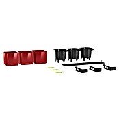 Lechuza Wand-Pflanzkasten Kit Glossy (Außenmaß (L x B x H): 48 x 15 x 14 cm, Kunststoff, Rot) | BAUHAUS