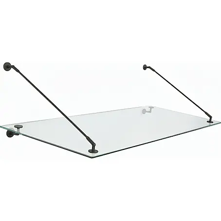 Glaszentrum Hagen  Vordach 140x90 cm Glasvordach Klar BK-STB