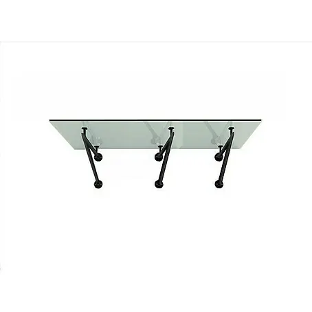 Glaszentrum Hagen  Vordach Glasvordach BK Halter 230x90 cm VDB V-Form
