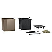 Lechuza Cube Pflanzkübel eckig Premium (Außenmaß (L x B x H): 49 x 49 x 49,5 cm, Kunststoff, Taupe) | BAUHAUS