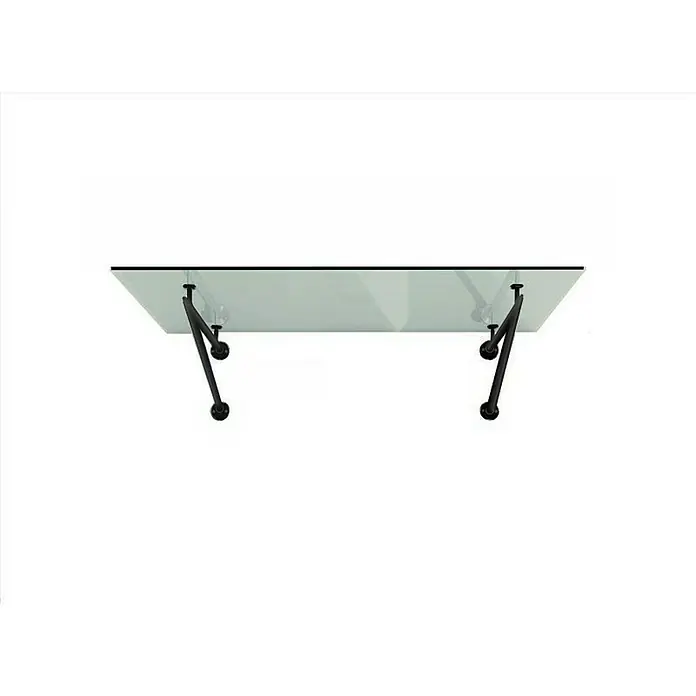 Glaszentrum Hagen Vordach Glasvordach BK Halter 180x90 cm V-Form - 180 x 90 x 40 cm, Schwarz