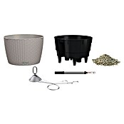 Lechuza Cottage Blumenampel Nido (Außenmaß (Ø x H): 35 x 23 cm, Kunststoff, Sandbraun) | BAUHAUS