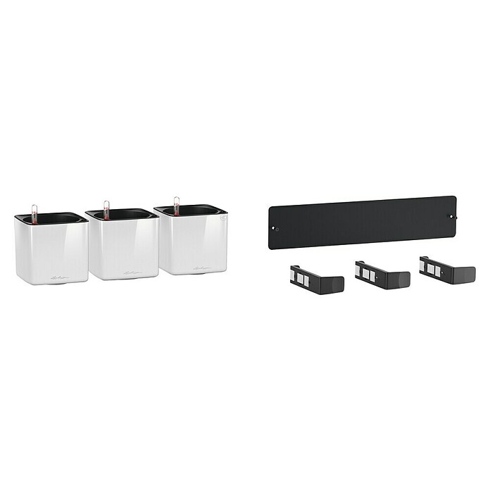 Lechuza Wand-Pflanzkasten Kit Glossy (Außenmaß (L x B x H): 48 x 15 x 14 cm, Kunststoff, Weiß) | BAUHAUS
