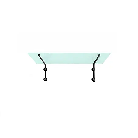 Glaszentrum Hagen  Vordach Glasvordach BK Halter 120x90 cm FR L-Form
