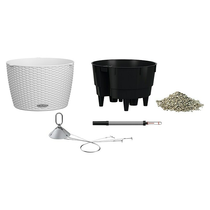 Lechuza Cottage Blumenampel Nido (Außenmaß (Ø x H): 35 x 23 cm, Kunststoff, Weiß) | BAUHAUS