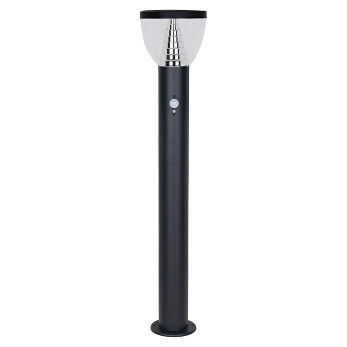 Luceco Sobremuro solar solar LED Vortex con sensor (Ø x Al: 16 x 80 cm, Negro, Blanco cálido, IP44) | BAUHAUS