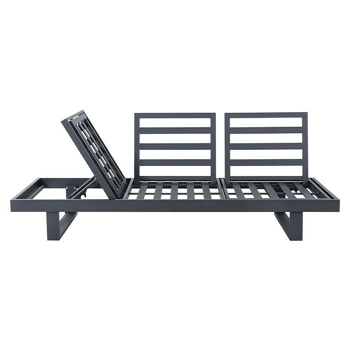 Gartenbank Fargo (B x T x H: 210 x 73 x 96 cm, Aluminium, SDP, Grau) | BAUHAUS