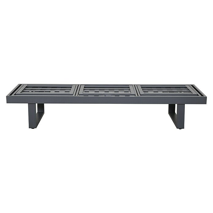Gartenbank Fargo (B x T x H: 210 x 73 x 96 cm, Aluminium, SDP, Grau) | BAUHAUS
