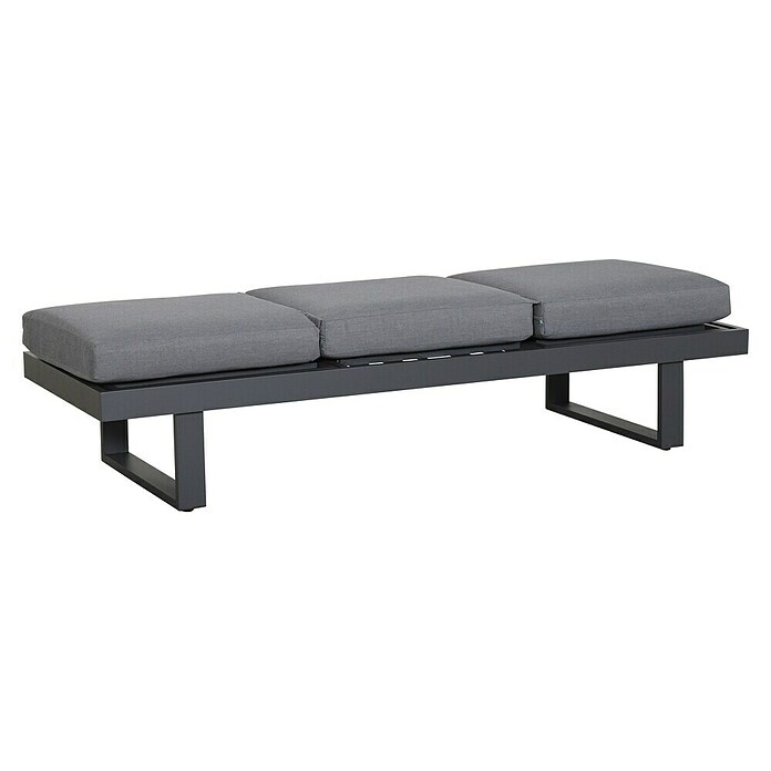Gartenbank Fargo (B x T x H: 210 x 73 x 96 cm, Aluminium, SDP, Grau) | BAUHAUS