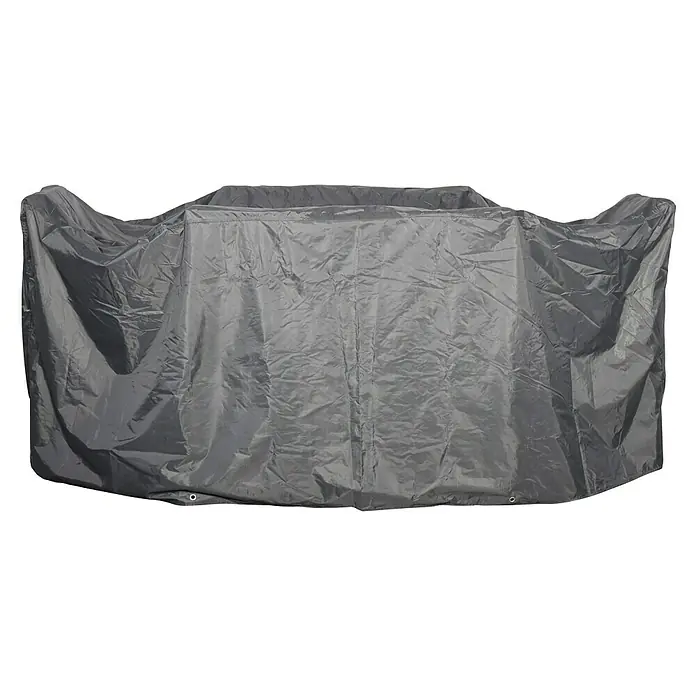 Gartentisch - L x B x H: 200 x 90 x 75 cm, Aluminium, Rechteckig, Anthrazit, inklusive Schutzhülle - Graue, faltige Schutzhülle aus Synthetikgewebe, mit Ösen am unteren Rand.