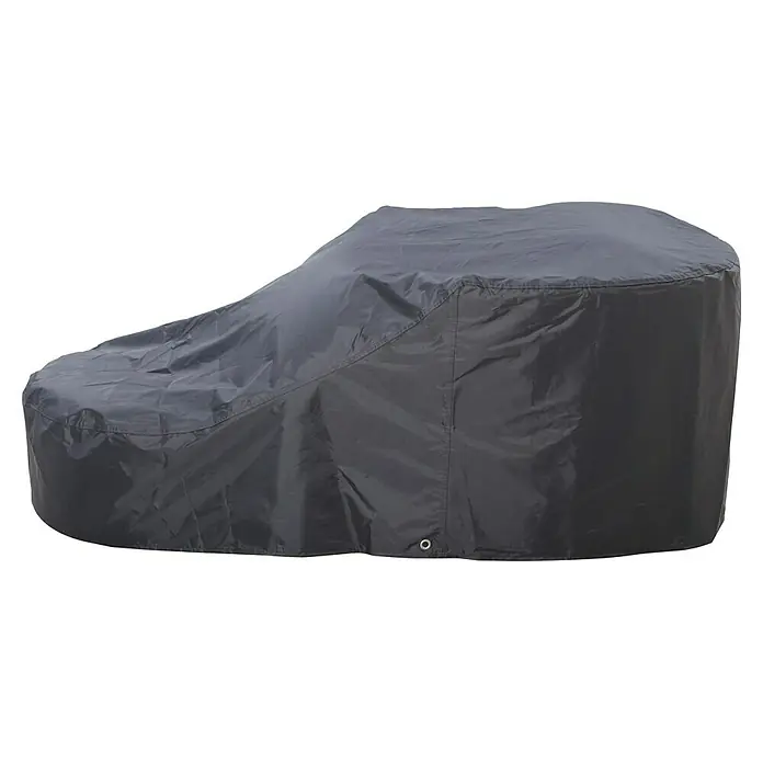 Loungemöbel-Set Lori - 3 -tlg., Aluminium, Polyester, Inklusive Hülle, Grau - Dunkelgraue wetterfeste Möbelabdeckung für einen Outdoor-Sessel oder ein kleines Sofa.
