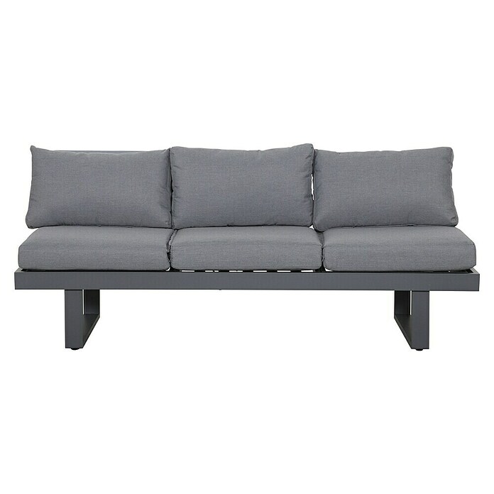 Gartenbank Fargo (B x T x H: 210 x 73 x 96 cm, Aluminium, SDP, Grau) | BAUHAUS