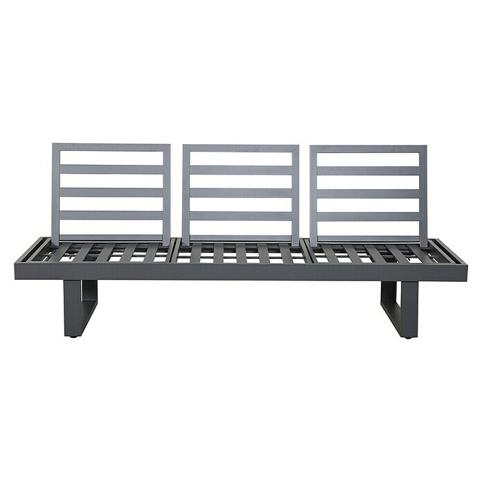 Gartenbank Fargo (B x T x H: 210 x 73 x 96 cm, Aluminium, SDP, Grau) | BAUHAUS