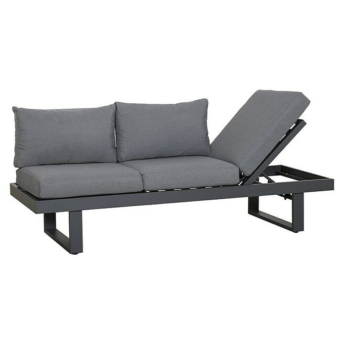 Gartenbank Fargo (B x T x H: 210 x 73 x 96 cm, Aluminium, SDP, Grau) | BAUHAUS