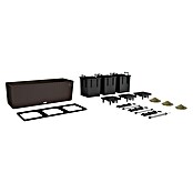 Lechuza Cottage Balkonkasten Trio (Außenmaß (L x B x H): 129,5 x 42 x 44 cm, Kunststoff, Mokka) | BAUHAUS