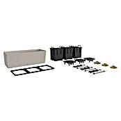 Lechuza Cottage Balkonkasten Trio (Außenmaß (L x B x H): 129,5 x 42 x 44 cm, Kunststoff, Sandbraun) | BAUHAUS