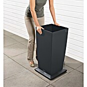 Lechuza Pflanzenroller Quadratisch (L x B x H: 32 x 32 x 4,5 cm, Kunststoff, Anthrazit Metallic) | BAUHAUS