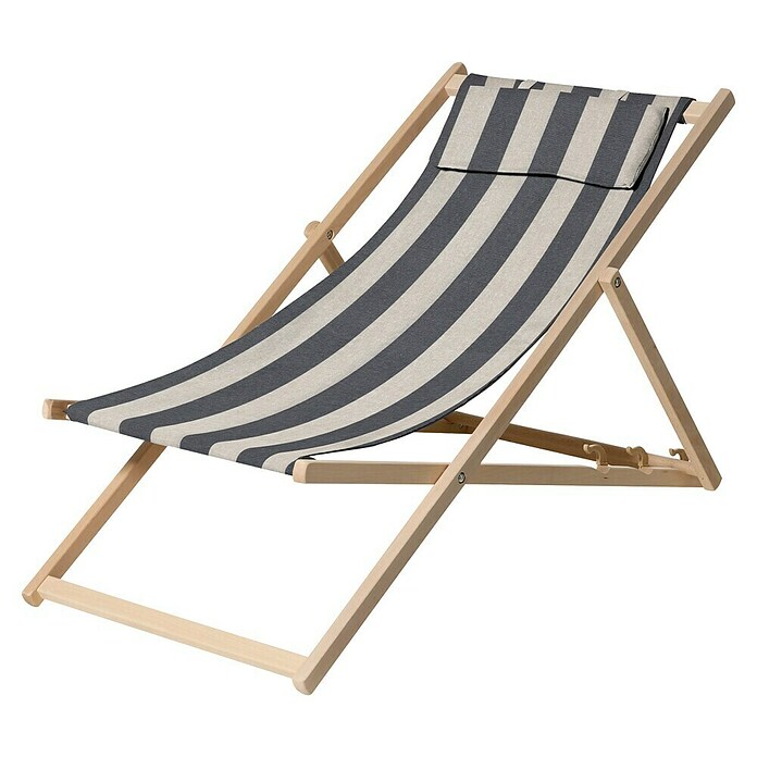 Madison Vrtni naslanjač Amora  (Bela, Siva, Zložljivo) | 8241 - Stühle Holz | ICAB - Sommermöbel Stühle | ICA - Sommermöbel | IC - Freizeit im Garten | I - Stadtgarten | BAUHAUS
