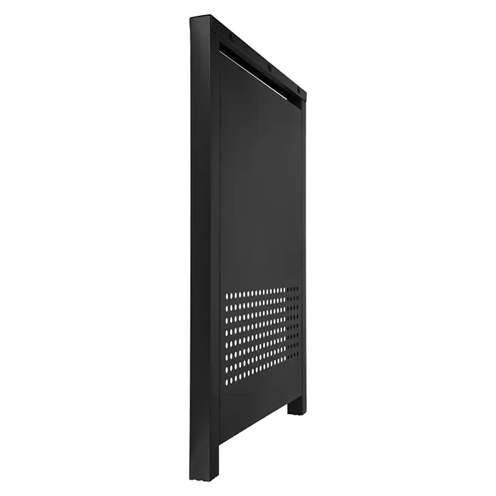 Grillstar Seitenteil Nr. 18 - Passend für: Grillstar Gasgrill Powerburner 350-1 - Schwarze, matte rechteckige Abdeckung mit perforiertem Unterteil.