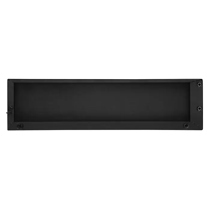 Grillstar Grill-Ersatzteil Abschlussplatte links Nr. 5 - Passend für: Grillstar Gasgrill Powerburner 350-1 - Dunkelgrauer rechteckiger Metallrahmen, leerer Innenraum, mit Eckbefestigungen.