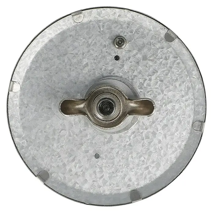 Grillstar Ersatz-Thermometer Nr. 33 - Passend für: Grillstar Gasgrill Powerburner 350-1 - Runde verzinkte Metallplatte mit zentraler Flügelmutter und kleiner Schraube.