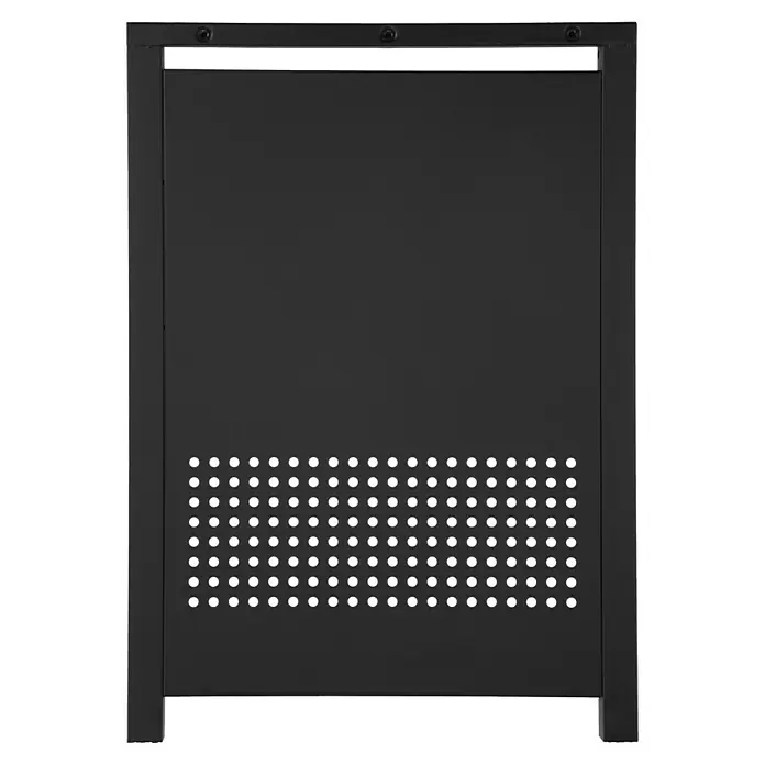 Grillstar Seitenteil Nr. 18 - Passend für: Grillstar Gasgrill Powerburner 350-1 - Dunkelgraue Metall-Sichtschutzwand mit perforiertem Unterteil und sichtbaren oberen Befestigungen.