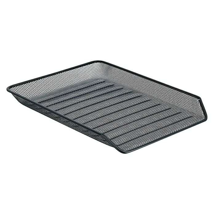 Zeller Present Schreibtisch-Organizer Mesh - 35,5 x 29,5 x 27 cm, Metall, Anthrazit - Schwarze Dokumentenablage aus Metallgitter zum Organisieren von Papieren.