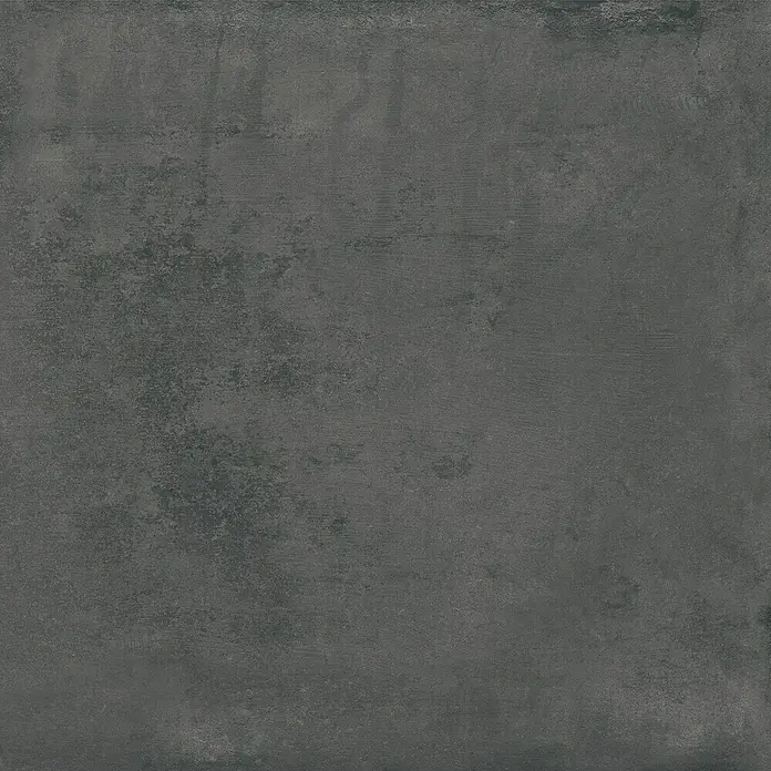 DryTile Feinsteinzeugfliese Studio Asphalt - 60 x 60 cm, Anthrazit, Matt - Dunkelgraue, strukturierte Betonoptik-Oberfläche für modernes Design.
