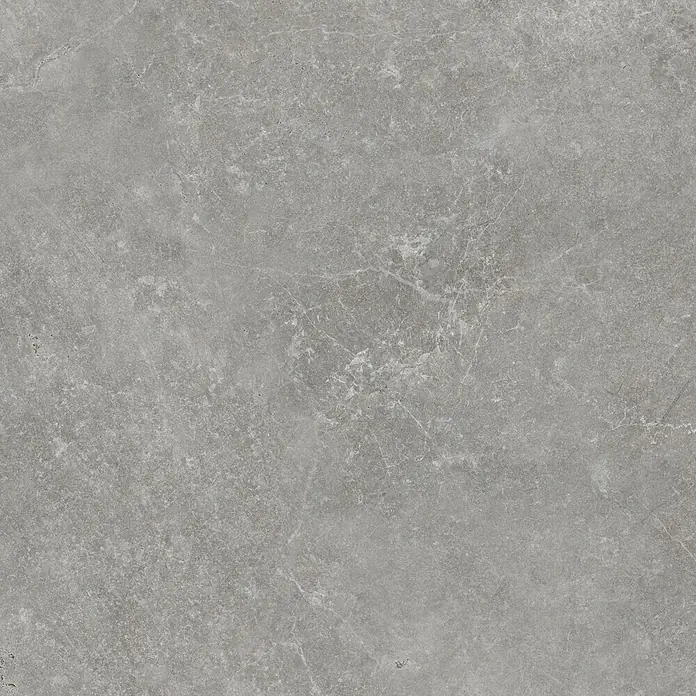 DryTile Feinsteinzeugfliese Silkstone Schlamm - 60 x 120 cm, Grau, Matt - Nahtlose graue Steintextur mit natürlichen Variationen und leichter Äderung.