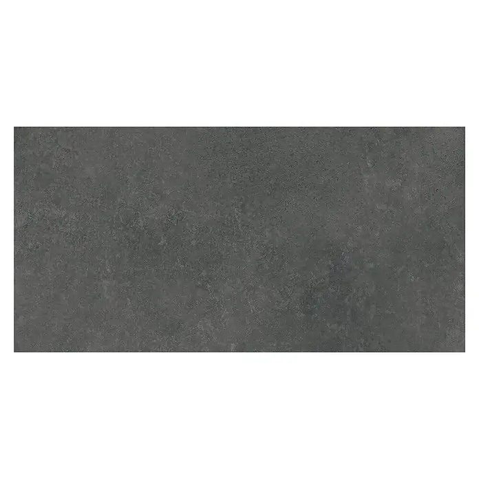 DryTile Feinsteinzeugfliese Studio Asphalt - 30 x 60 cm, Anthrazit, Matt - Dunkelgraue, texturierte Oberfläche.
