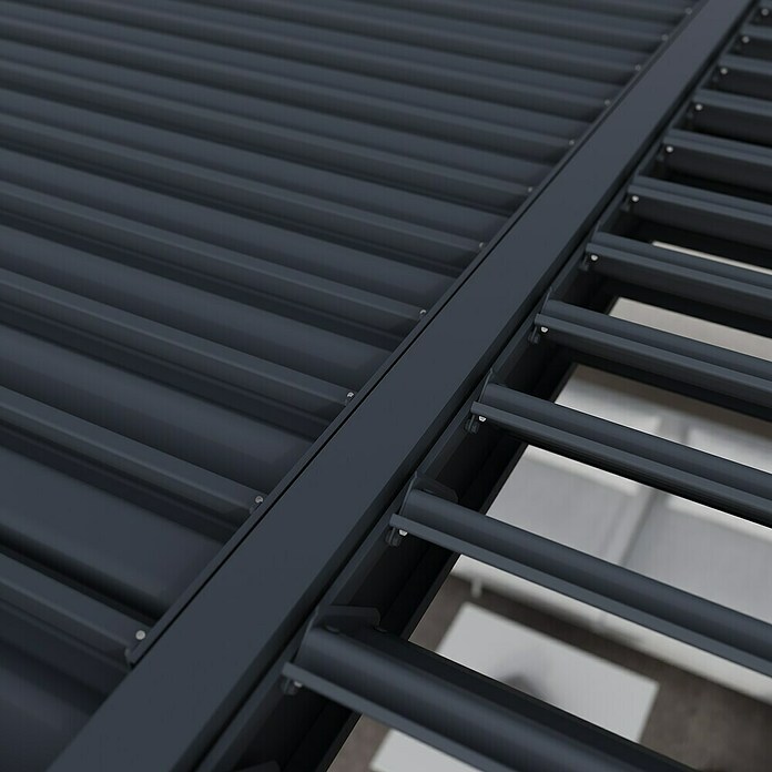 Paragon Outdoor Pergola Grand Tuscan 1220 (Anthrazit, Metall, L x B x H: 599,2 x 370 x 256 cm) | BAUHAUS