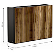 Herstera Garden Pflanzkasten Deco Planter (Außenmaß (L x B x H): 120 x 25 x 80 cm, Holz, Schwarz, Natur) | BAUHAUS
