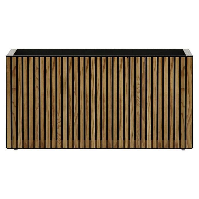 Herstera Garden Pflanzkasten Deco Planter (Außenmaß (L x B x H): 100 x 50 x 50 cm, Holz, Schwarz, Natur) | BAUHAUS